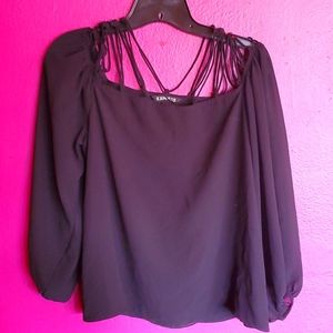 Express black strappy blouse